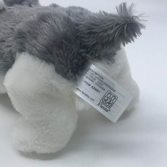 Fiesta Plush White and Gray Husky Stuffed Animal - Picture 4 of 8